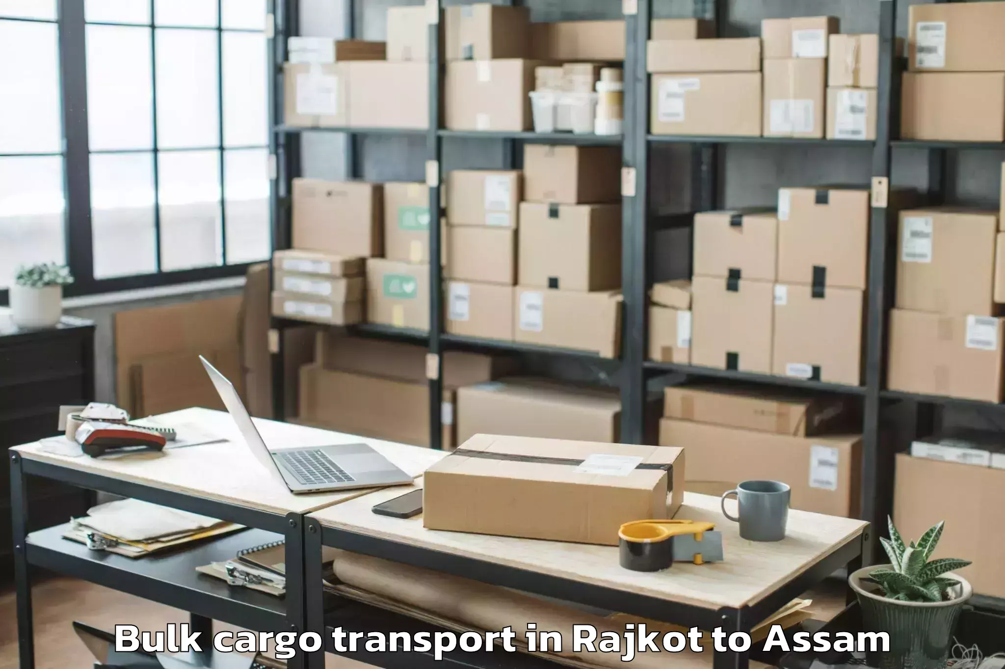 Reliable Rajkot to Gossaigaon Pt Bulk Cargo Transport